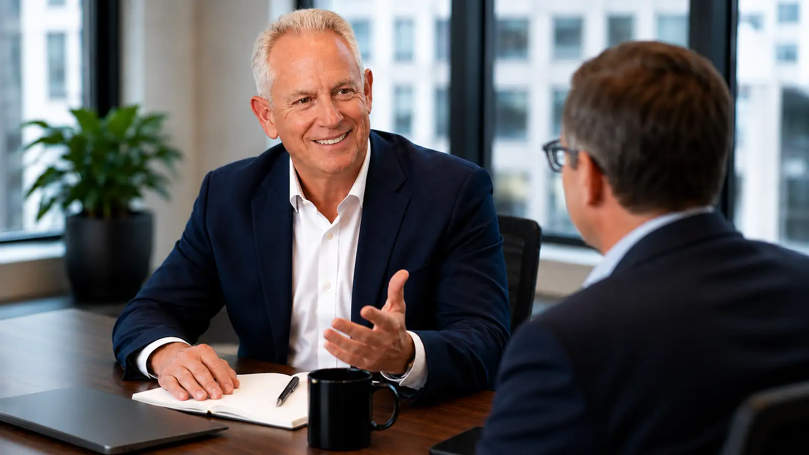 Jim Bywater in a one-on-one coaching conversation